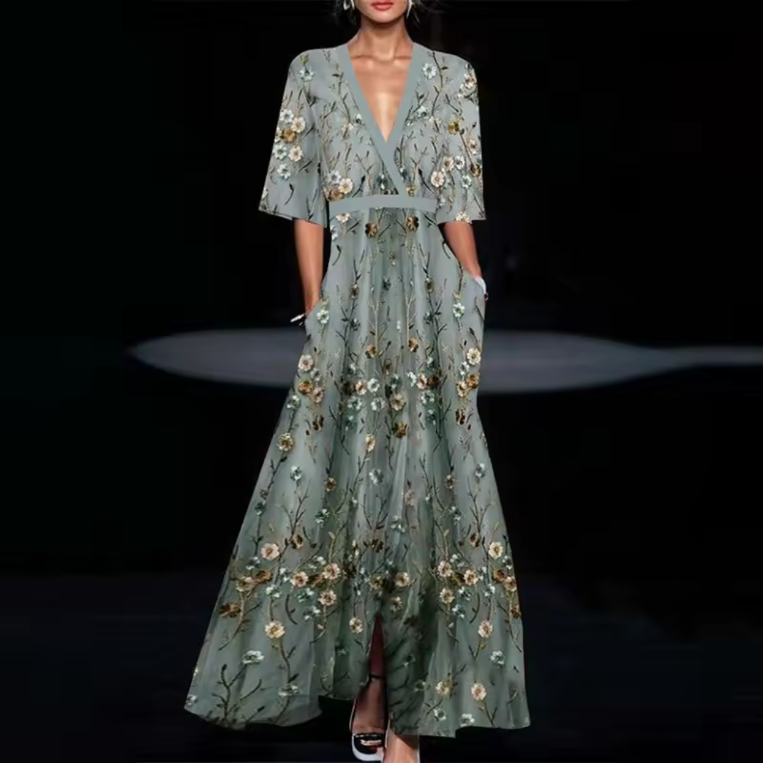 Michelle™ | Vestido Elegante con Estampado Floral