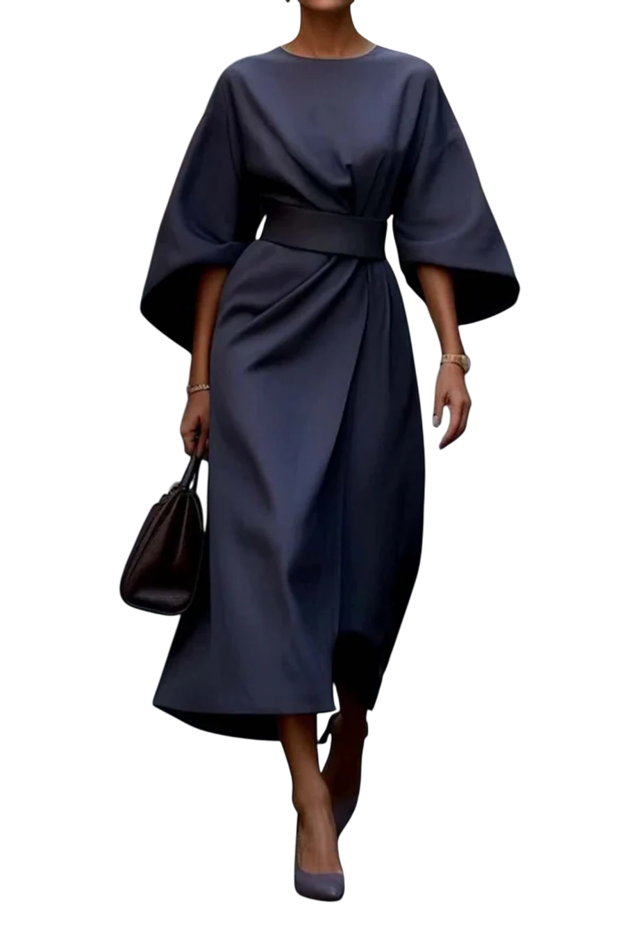Maya™ | Vestido Elegante con Mangas Farol